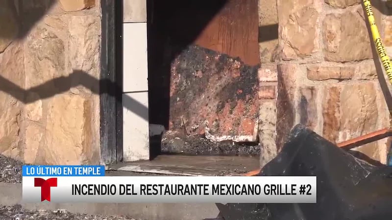 Un incendio causa daños en Taqueria Mexicano Grille, en Temple
