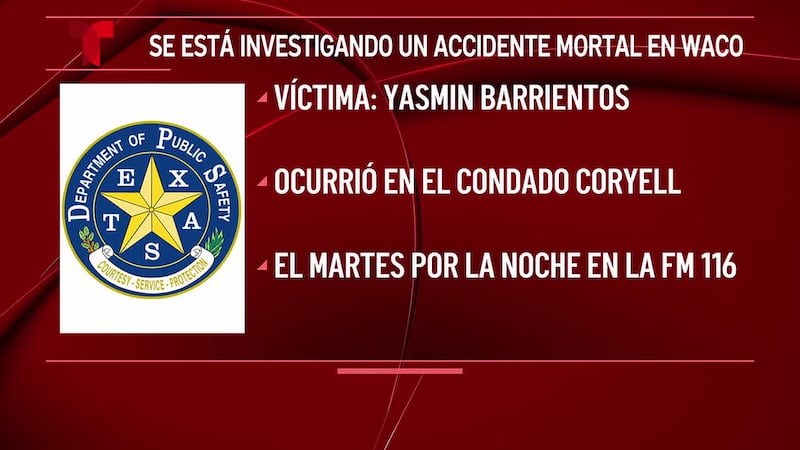 Mujer de Waco muere en un choque en el condado de Coryell que involucró un tráiler