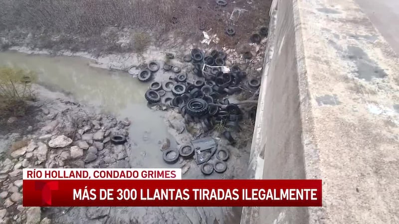 Cuadrillas del condado de Grimes retiran cientos de llantas arrojadas ilegalmente en Holland...