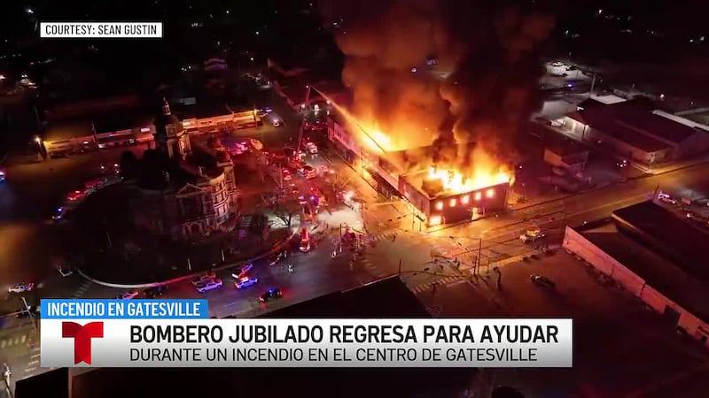 Bombero jubilado regresa para ayudar durante el incendio en el centro de Gatesville