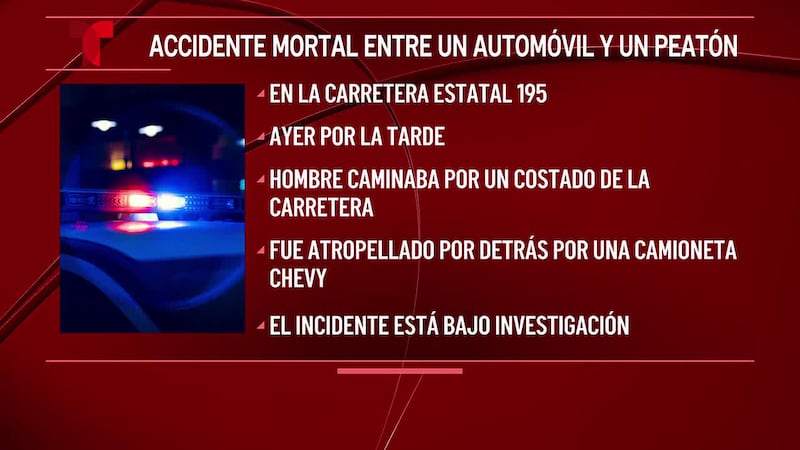 Un peatón fallece tras ser atropellado por una camioneta en la SH 195