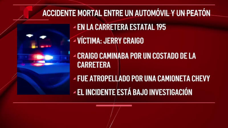 Un peatón fallece tras ser atropellado por una camioneta en la SH 195