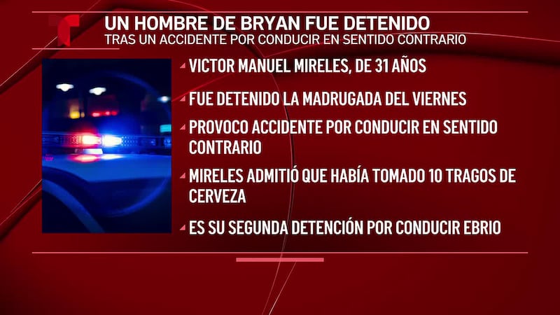 Hombre de Bryan es arrestado por un cargo de conducir bajo los efectos del alcohol tras un...
