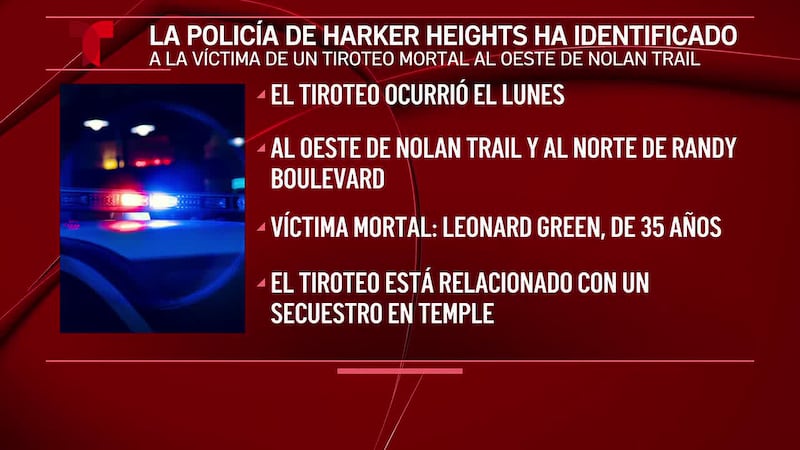 Tiroteo mortal en Harker Heights es vinculado a un caso de secuestro agravado en Temple, según...