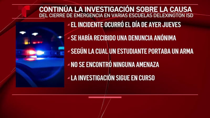 Funcionarios del condado de Lee investigan tras un confinamiento en escuelas de Lexington ISD