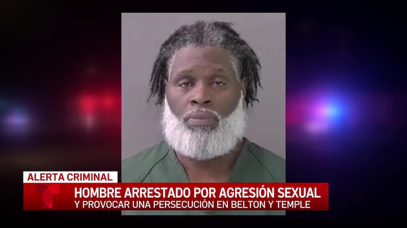 Hombre de Belton acusado de agresión sexual provoca una persecución policial