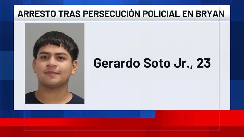 Una persecución de 52 millas comienza en Bryan y termina con un arresto cerca de Marlin