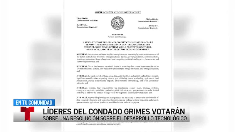 El condado de Grimes votará sobre las medidas de seguridad para centros de datos; debatirá...