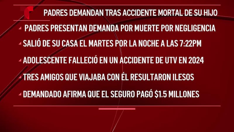 Padres de adolescente de China Spring que murió en choque de UTV presentan demanda por...