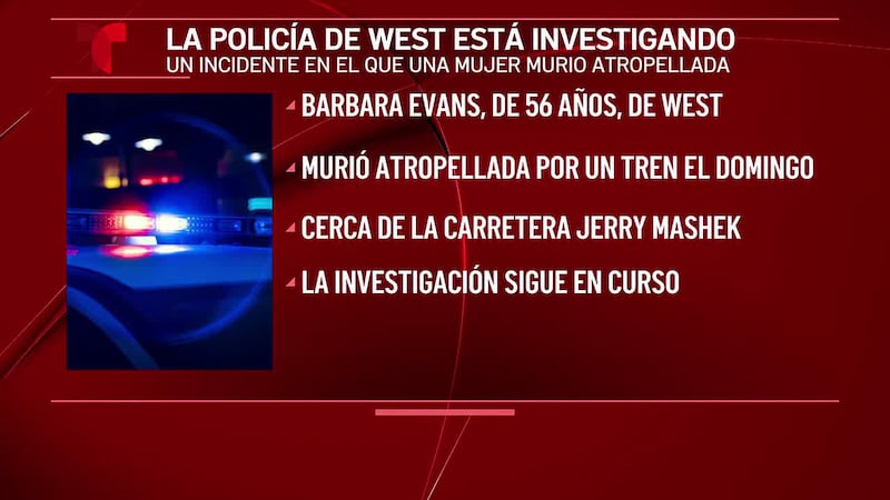 Residente de West fallece en un accidente entre un tren y un peatón