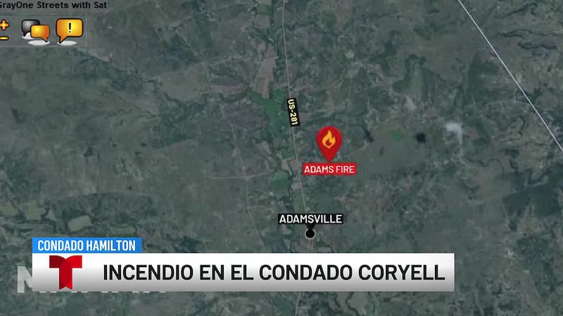 Incendio de pastizales de rápida propagación cerca de Adamsville amenaza estructuras