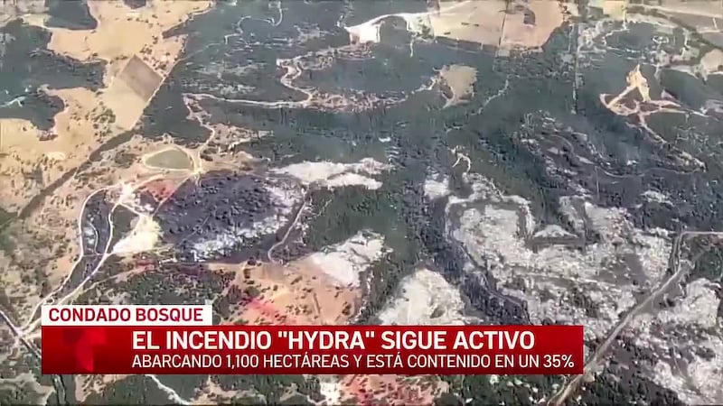 Las cuadrillas refuerzan las líneas de contención del incendio Hydra