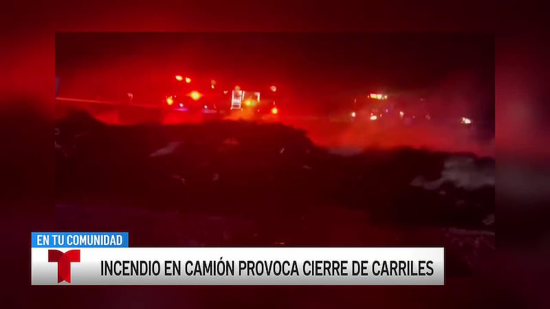 Incendio de un camión de 18 ruedas cierra la I-35 en dirección sur de Troy la mañana del domingo