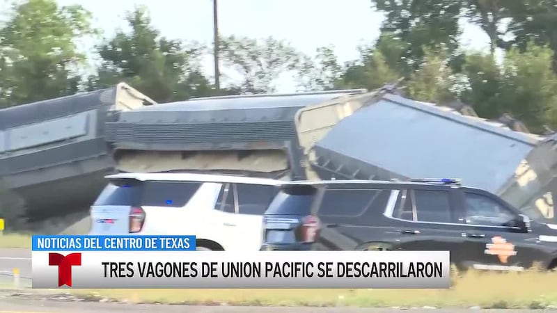 13 vagones de Union Pacific descarrilan en la carretera 6 en el condado de Falls, Texas