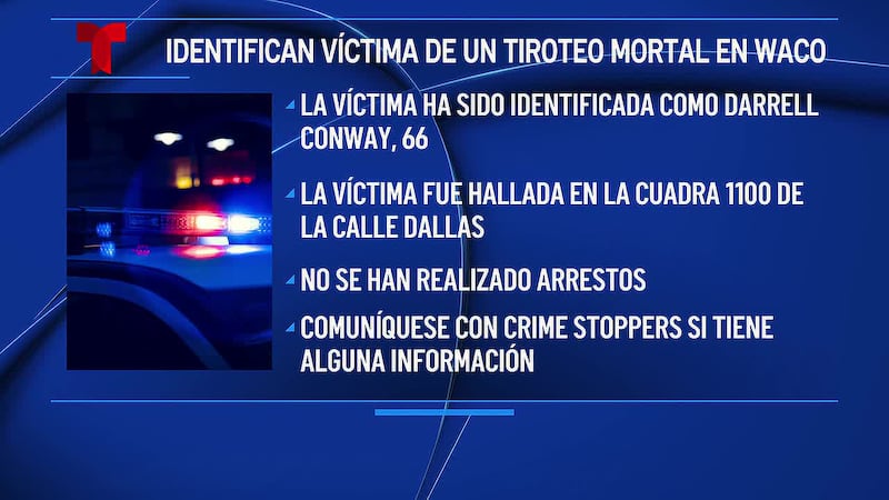 La policía de Waco busca al sospechoso en una investigación de asesinato