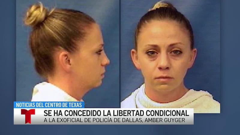 Le conceden la libertad condicional a Amber Guyger, exagente de policía de Dallas por el...