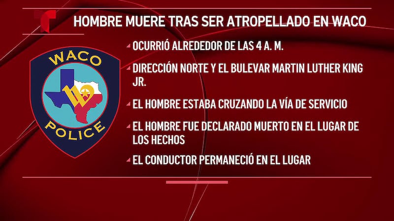 Peatón muere en un accidente que ocurrió en la madrugada en la vía de acceso de la I-35 en Waco