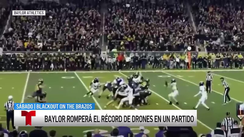Baylor batirá el récord de drones en el fútbol americano universitario
