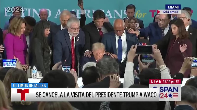 La visita planeada de Trump a Waco ha sido cancelada y trasladada a Corpus Christi