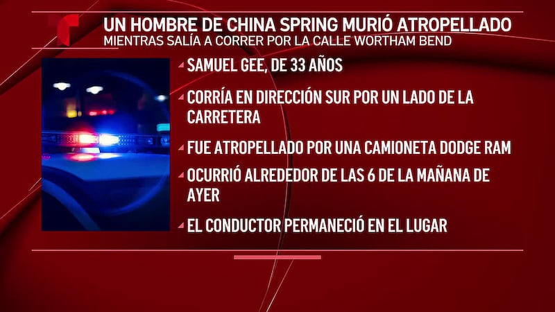 Hombre de 33 años de Waco fallece tras ser atropellado en la FM 2490