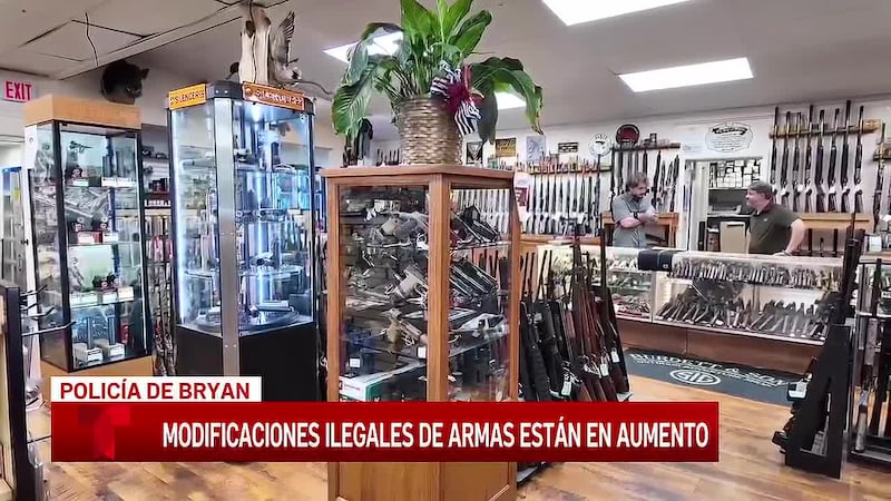 La policía de Bryan afirma que los dispositivos ilegales para convertir armas están en aumento