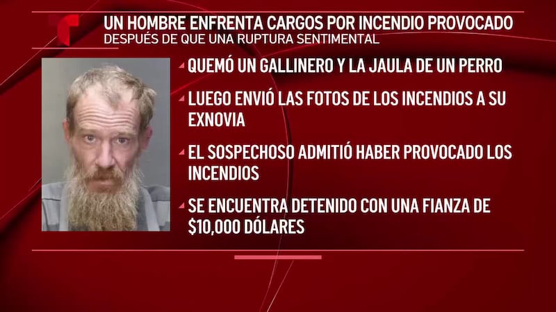 Un hombre es arrestado por incendio provocado después de quemar estructuras durante una...