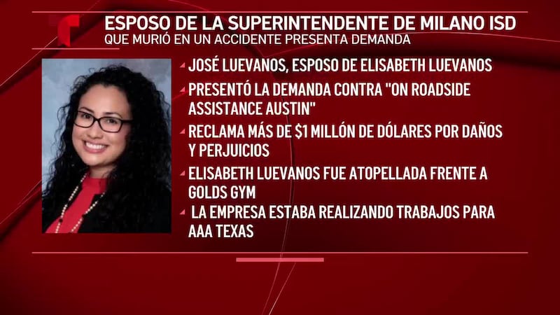 El esposo de la superintendente de Milano ISD que murió en un accidente en Waco demanda a la...