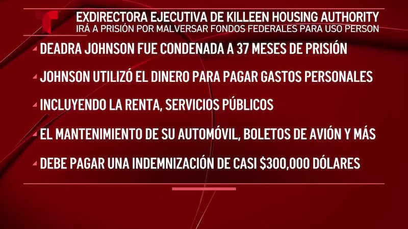 Exdirectora ejecutiva de la Autoridad de Vivienda de Killeen es condenada a prisión por...