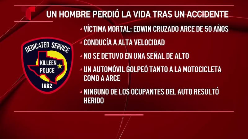 Muere un motociclista de Killeen en un accidente en la Old FM 440 y la calle Pershing