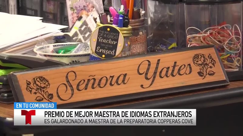Una maestra del centro de Texas es galardonada como la mejor maestra de idiomas extranjeros...