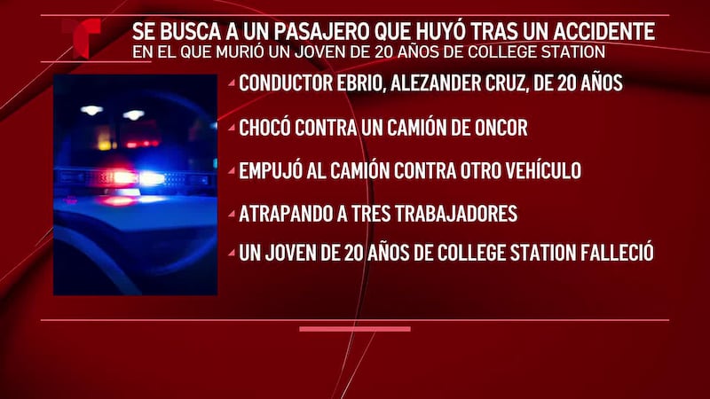 Una persona muere y dos terminan heridos después de que un conductor ebrio atropelló a un...
