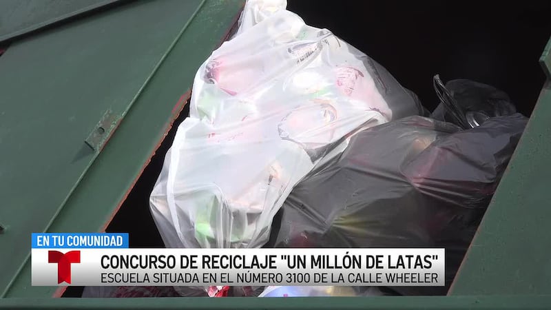 Estudiantes de la primaria La Vega están recolectando latas para el concurso de reciclaje...